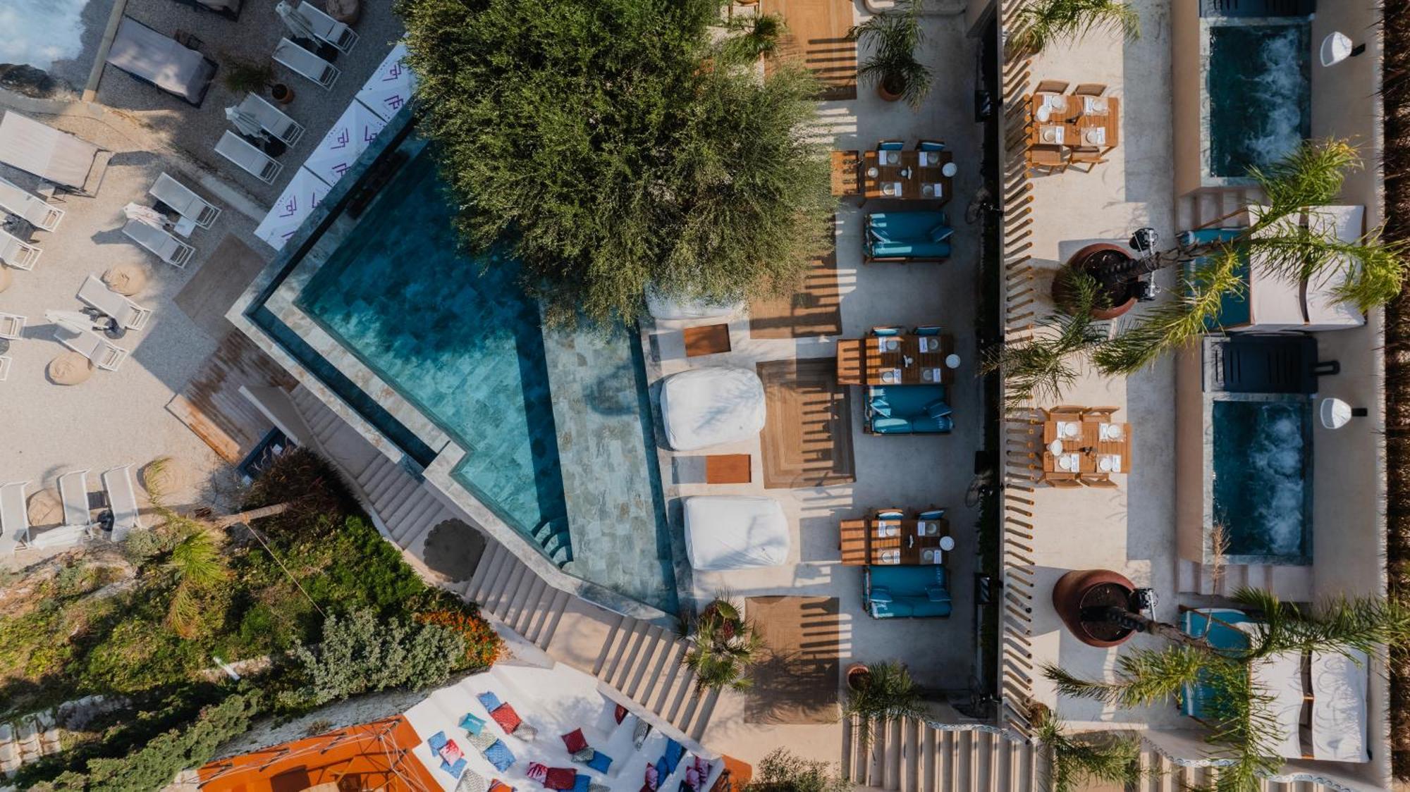 Maritim Marina Bay Resort Spa & Casino Adult Friendly Vlorë 외부 사진 Aerial view of the hotel
